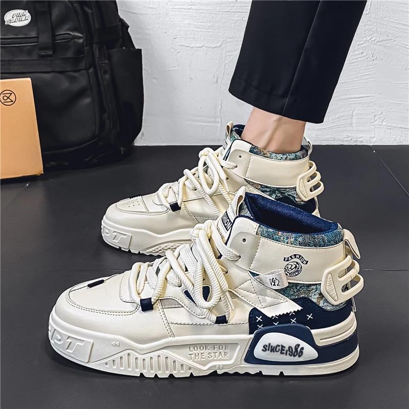 New autumn breathable niche thick-soled heightening casual board shoes sports trendy shoes