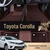 Alfombrillas de Suelo de Bobina de Seda de Doble Capa para Modelos Toyota Corolla 2014-2018