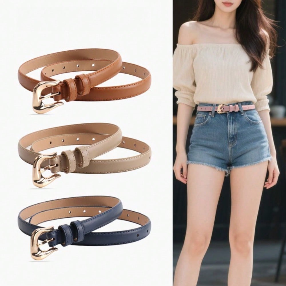 Simple Belt Women's High-end Versatile Jeans with Casual Fashion Women's Belt