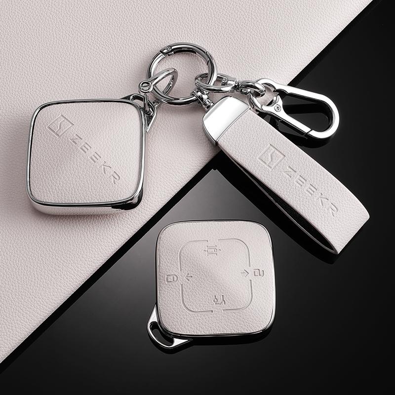 Interior Mouldings TPU Leather Car Key Case for Extremely Krypton 001 007 009 ZEEKR X NFC Truck Key Keychain AccessoriesAccessor