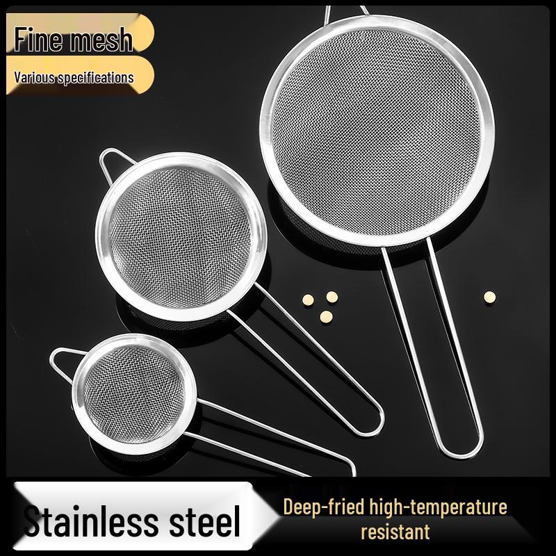 Stainless Steel Fine Mesh Skimmer Ladle for Oil, Soy Milk, Juice, and Hot Pot