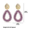 Badu Colorful Water Drop Shape Drop Earrings for Women Handmade Threading Crystal Beads Big Long Earrings Boho Jewelry Gift