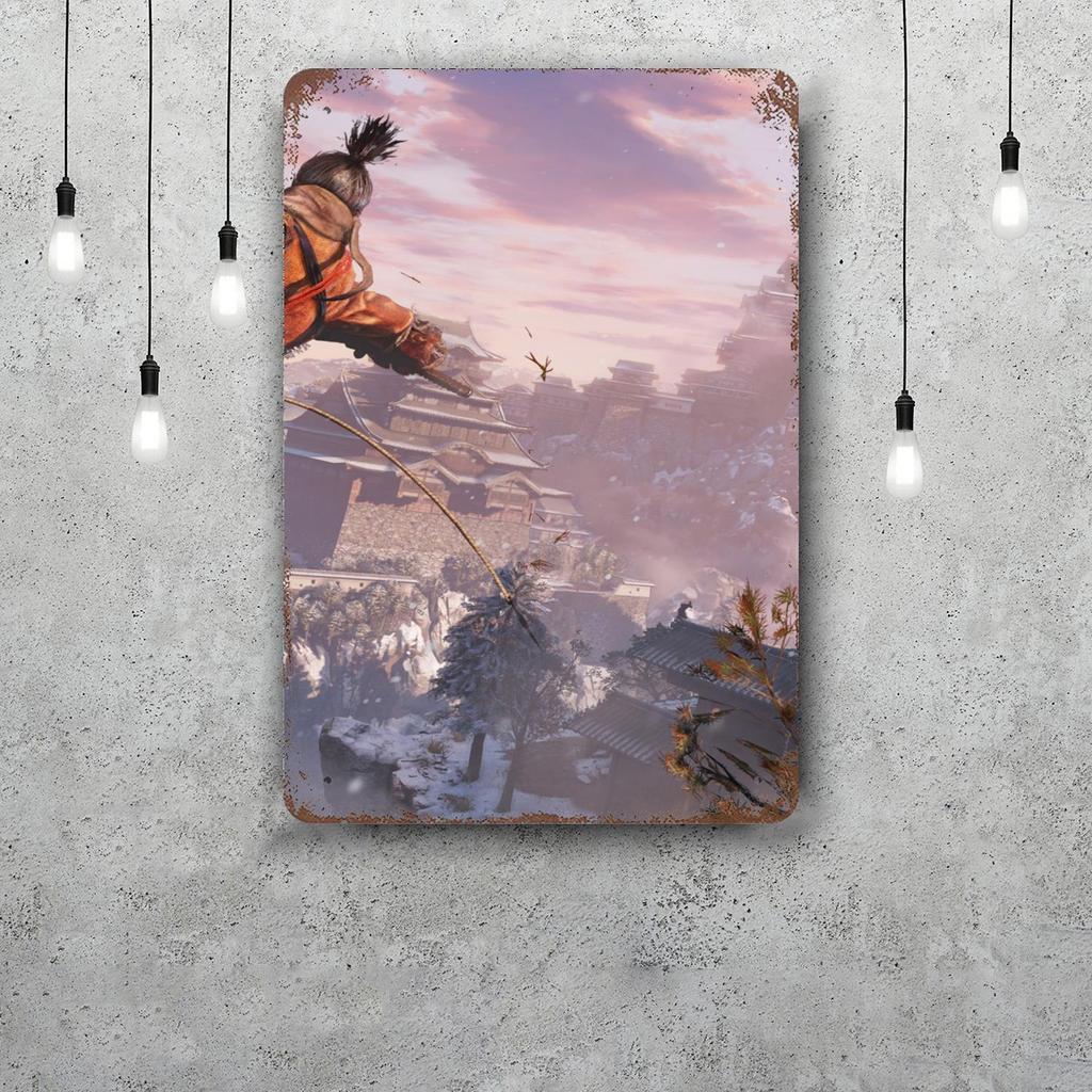 Sekiro Vintage Tin Sign Home Decor Wall Decor Art Wall Mural Room Decoration Decor Retro Metal Sign Plate Bar Posters