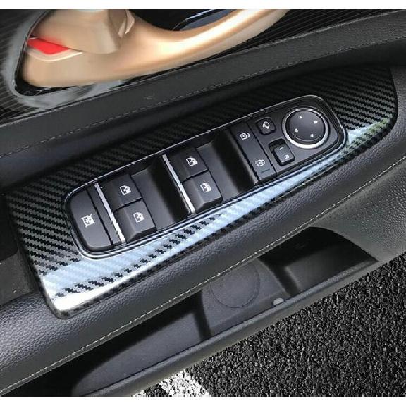 For Kia Forte 2019-2021 Carbon Fiber Style Window Lift Panel Switch Cover Trim