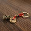 Brass Two-color Primary Color Hollow Pisces Gourd Key Car Pendant Pendant Ring Stall Explosion Unisex