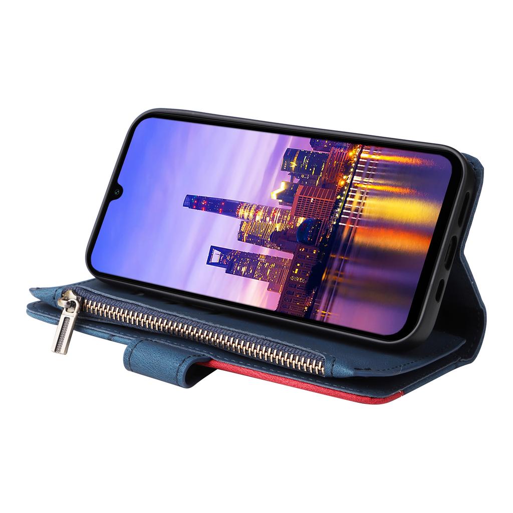For Samsung Galaxy A17 5G/A17 4G/A26 5G/A16 5G/A16 4G Leather Case with Strap Zipper 9 Card Slot Phone Cover Stand