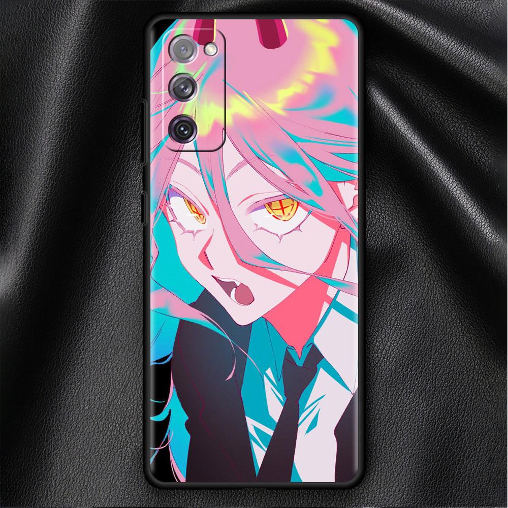 Bumper Case For Samsung Galaxy S22 Ultra S21 FE S20 Plus S10 Lite Phone Cover S10e S9 S8 S7 Silicone Funda Chainsaw Man Girl Sac