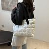 Casual Large-capacity Cotton Clothes Bag Women's 2025 New Autumn and Winter Down Commuter Shoulder Bag Fashionable Portable Tote Bag
