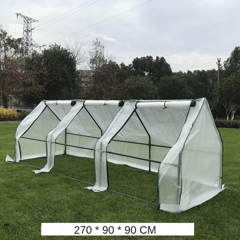 Succulent Greenhouse Potted Plants Growth Thermal Insulation Canopy Portable Tunnel Style Painted Steel Pipe Flower Rack