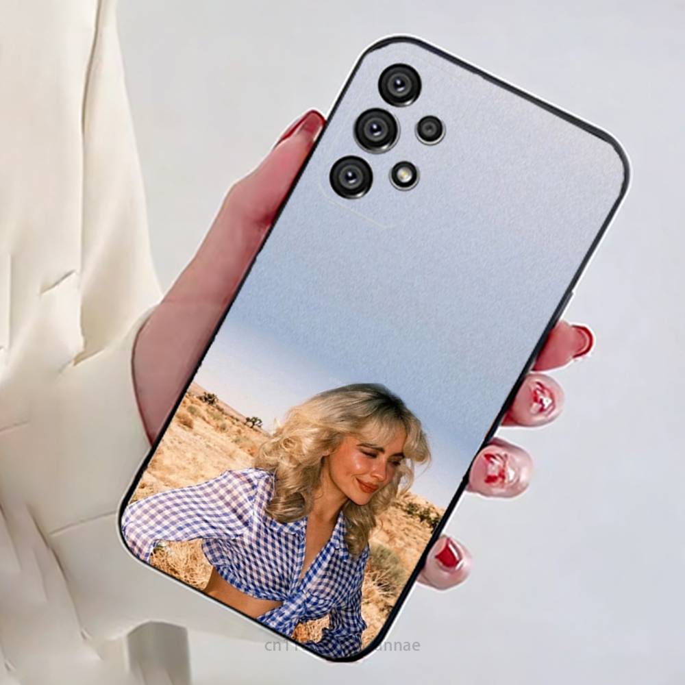

S-sabrina C-Carpenter Cartoon Phone Case For Samsung Galaxy A13,21s,22,31,32,52,53,71,80,A91 Soft Black Shell Samsung A12
