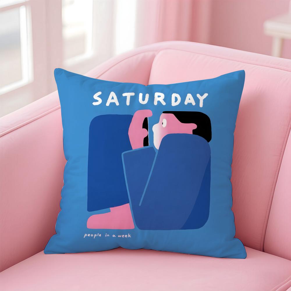 People Living In a Frame Cushion Cover Comfortable Reversible Pillow Cover Ideal for Car Sofa Bedroom & Beyond