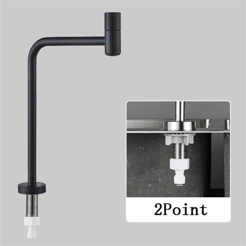 Robinet cu filtru de apă Robinet pentru apă potabilă Sistem de filtrare a apei Rotiță 360° pentru chiuvetă de bucătărie sau bar 2point negru