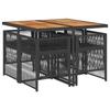 VidaXL Ensemble à Manger de Jardin avec Coussins 5 pcs, Table et Chaises à Dossier Rabattable, Meubles d'Extérieur Patio 3210903