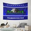 Minnesota Timberwolves Logo Design Pattern Wall Hanging Tapestry Decorative Tapestry Home Decor for Bedroom and Living Room
