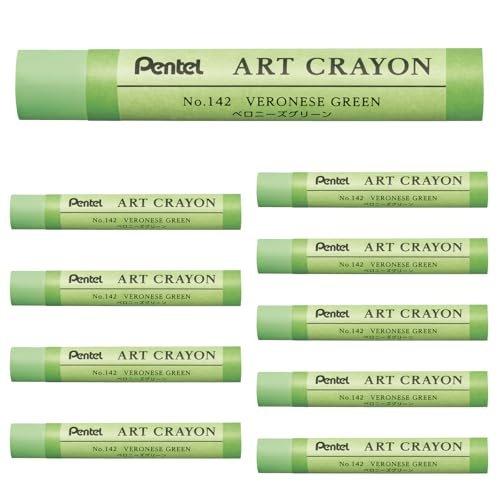 Pentel Art Crayon 8-Color Set with 1 Blender Pen AMZ-PTAC-8ST2 Professional Quality Oil Crayon