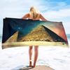Pyramid Series Seaside Vacation Beach Towel Swimming Bath Towel Microfiber Sports Towel