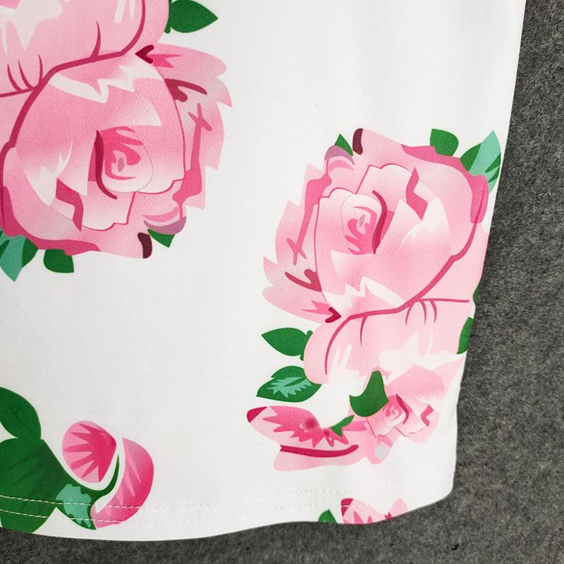 Édes lányok nagy virágos pólók divat nyári gyerekek felsők pólók aranyos nyomtatott pólók nyakú gyermek pólók