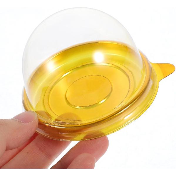 50PCS Individual Cupcake Containers,2.75 Inch Cupcake Dome Mini Cupcake Boxes for Dessert Cake Candy in Party