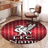 Custom Name Liverpool Football Club Printed Round Rug Carpet Chair Rug Area Rug Entryway Doormats,for Office Chair Living Room Bedroom Kitchen Room.