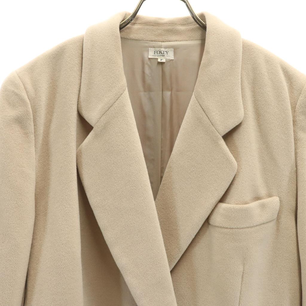 FOXEY Made in Japan Cashmere Blend Jacket F beige Women Used