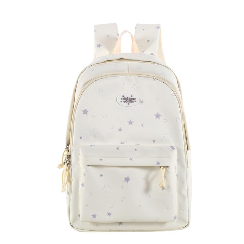 Star Print Student Schoolbag Large Capacity Women's Backpack
