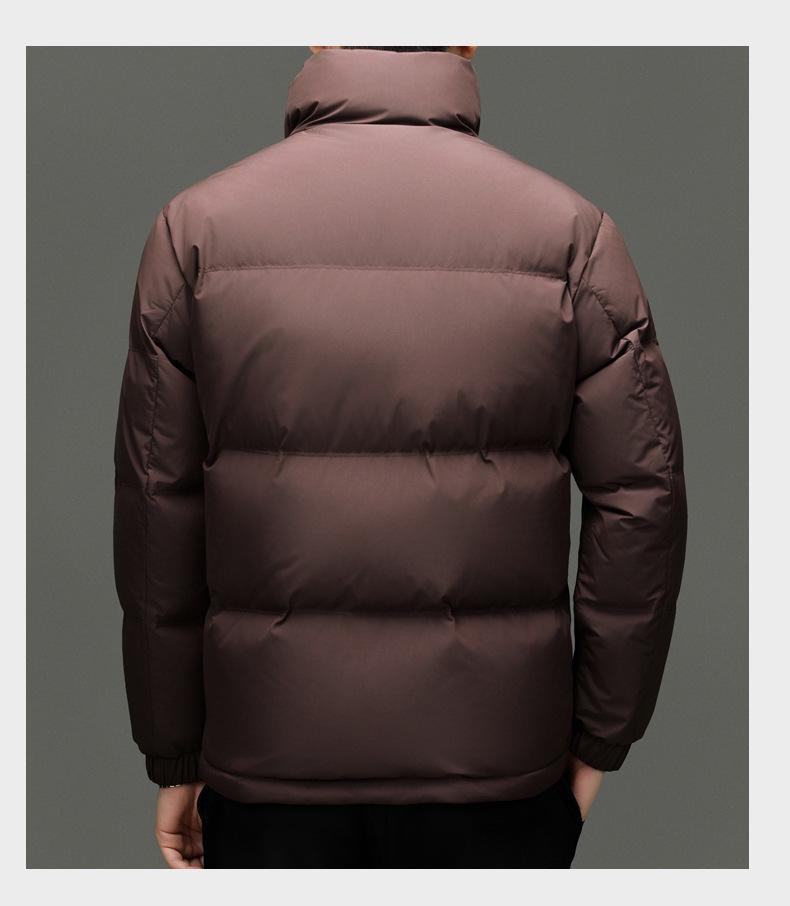 Veste d'hiver pour homme 90% duvet - Tendance, Polyvalente, Col montant Manteau chaud
