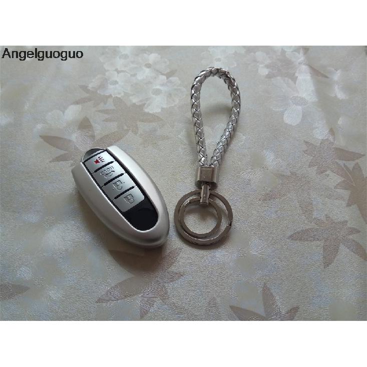 Angelguoguo Aluminium Alloy Penutup Kunci Mobil Kasus Tas Untuk Nissan Navara Cerah Teana Altima Catatan Serena Morano
