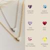 Titanium Steel Twelve Birthstone Necklace Hot Selling 12 Birthstone Love Pendant Necklace Moon Stone