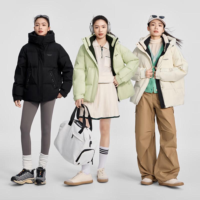 Qianrengang Women's Short Hooded Down Jacket Y308125Y