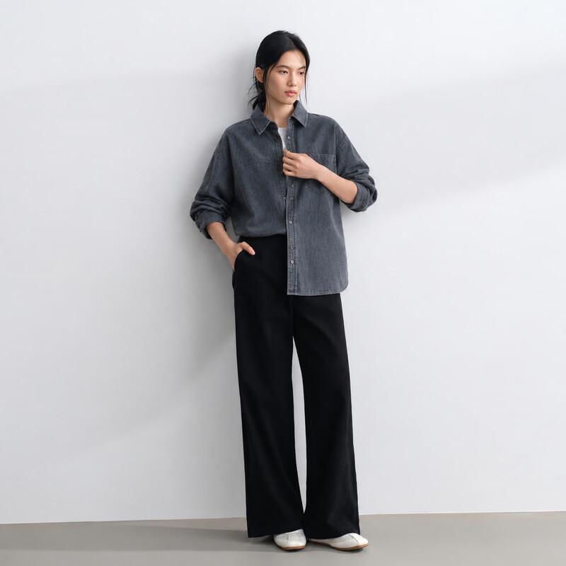 Elva' Island Vintage Grey-Blue Long Sleeve Shirt