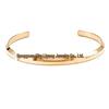 DW Beveled Offener C-förmiger Titanstahl-Armreif - Mehrere Farben erhältlich, 18K Modischer Personalisierter Schmuck