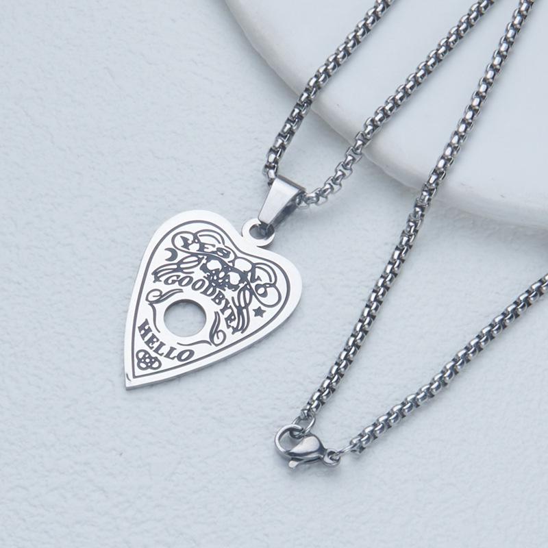 Meise Jewelry Stainless Steel Heart Necklace: Men's and Women's Simple, Stylish Good Boy Design