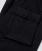 AGOD (Fleece-Lined) Single-Pleat Cargo Sweatpants [Black]