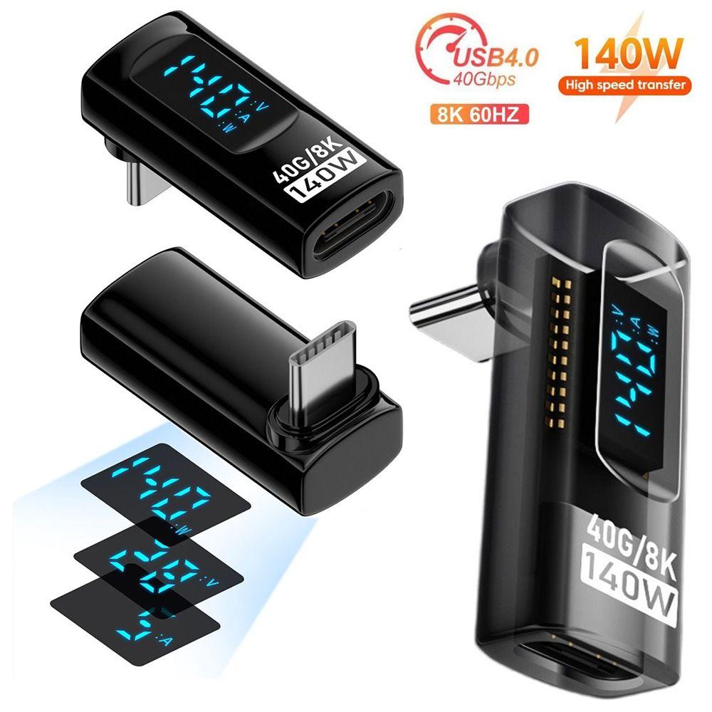 1PC Digital Display USB4 Type-C Converter 8K 60HZ OTG Adapter Power Meter Tester  Mobile Phone