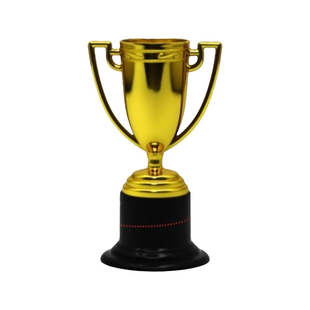 Plastic Material Gold Plated Trophies Small Size Mini Trophy Prize Plastic Trophy Set  For Kids