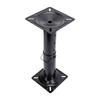 Boat Seat Pedestal Adjustable Height 11.7 to 17.7in Black Powder Coating Universal Fixed Pedestal Base for Yacht Pontoon