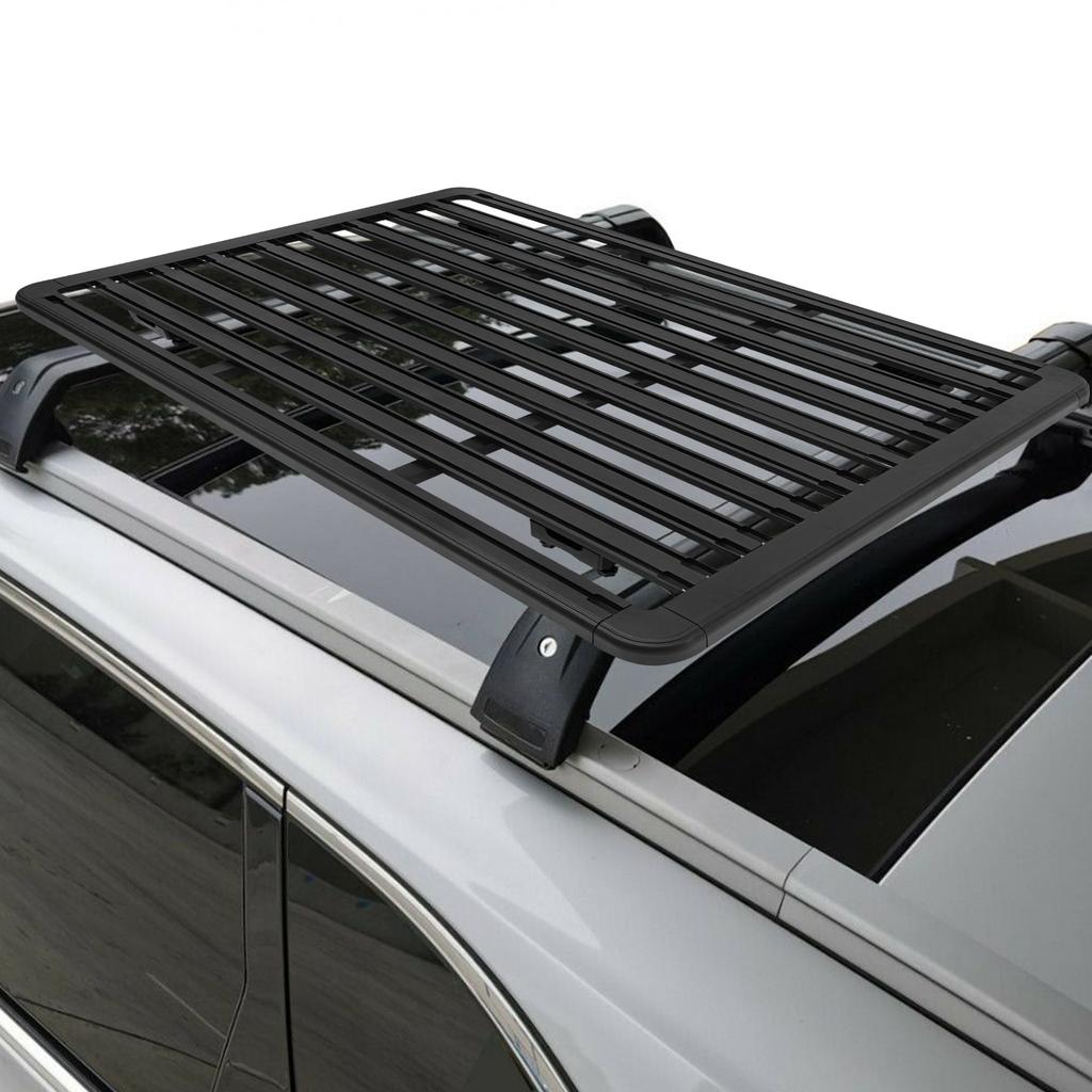 Car Roof Rack,Universal Roof Flat Rack Aluminum Construction Heavy Duty Luggage Rack with 440Lbs Load Capacity for SUV