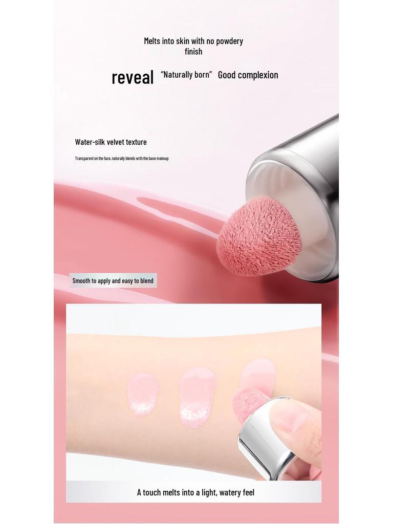 Natural Glow Long-lasting Matte Liquid Blush Gel - Easy Blend, Whitening & Brightening