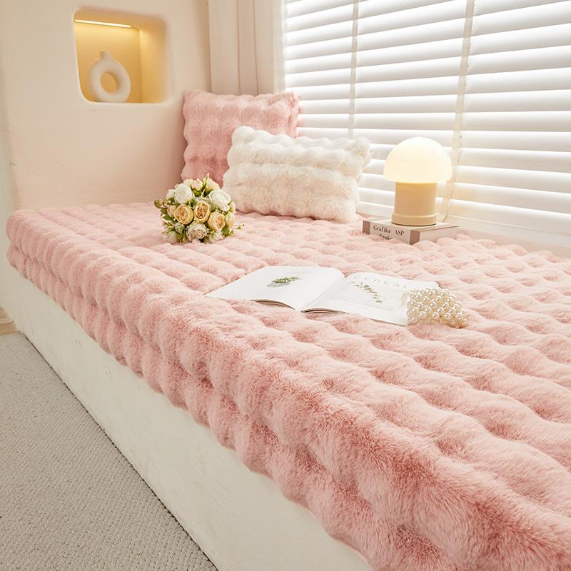 Premium Winter Plush Bay Window Cushion Thick Fluffy Mat for Tatami Balcony Home Decor Comfortable Soft Cover