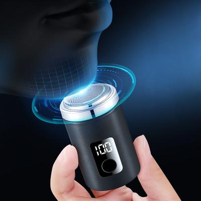 Mini Men Electric Shaver With Power Display Screen Portable Business Trips Beard Trimmer Usb Rechargeable Shaver Typec Charging