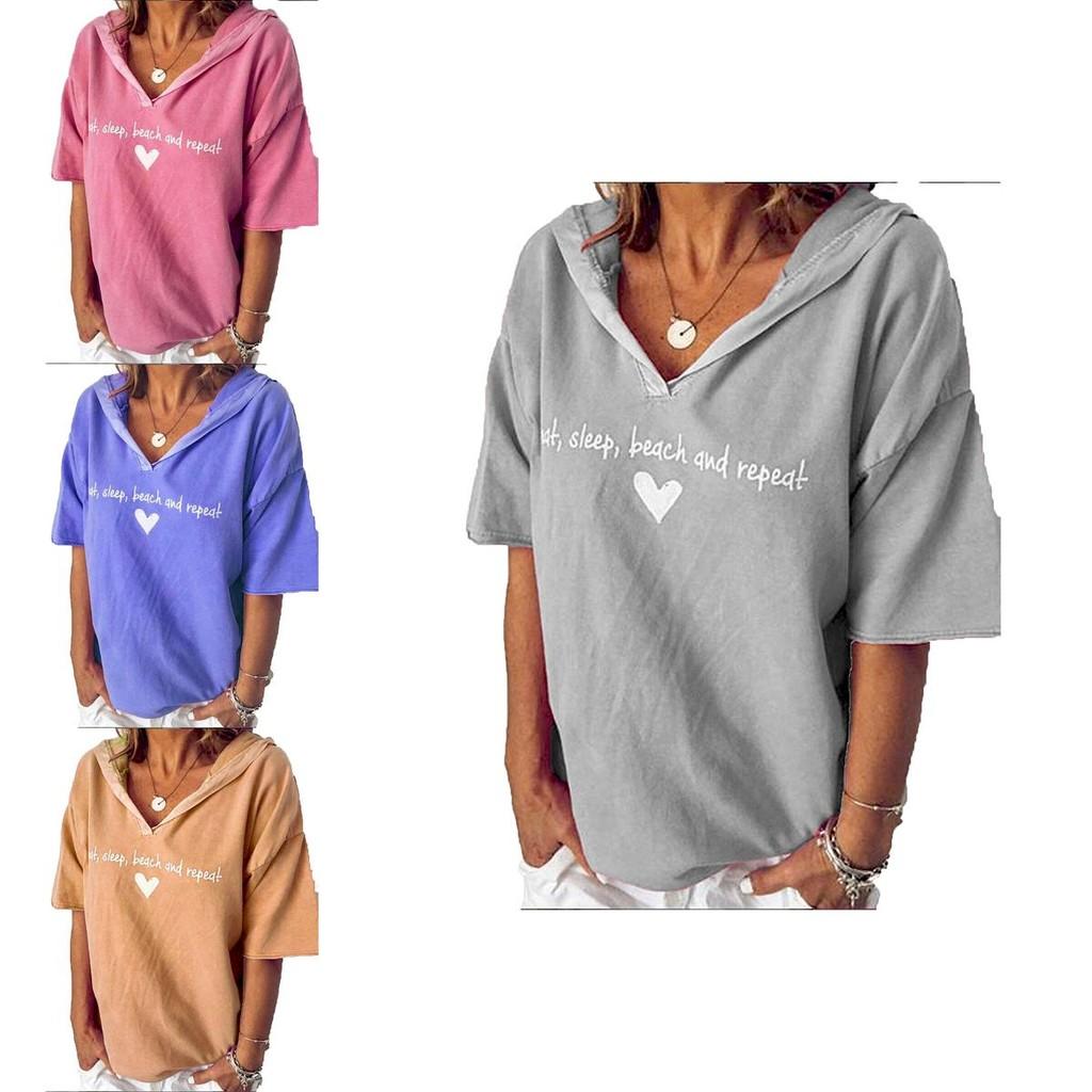 Fashionable Women's V-neck Short Sleeve Blouse With Beautiful Print Design For Summer