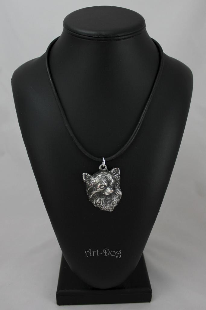 Chihuahua Langhaar - Hundekette in Geschenkbox, versilbertes Medaillon für Hundefans, auffälliger Anhänger der Marke Art-Dog