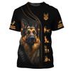 German Shepherd 3D Print T-Shirts Men's Summer Casual Crew Neck Short Sleeve T Shirt Oversized Tees Harajuku Tops Man Clothing