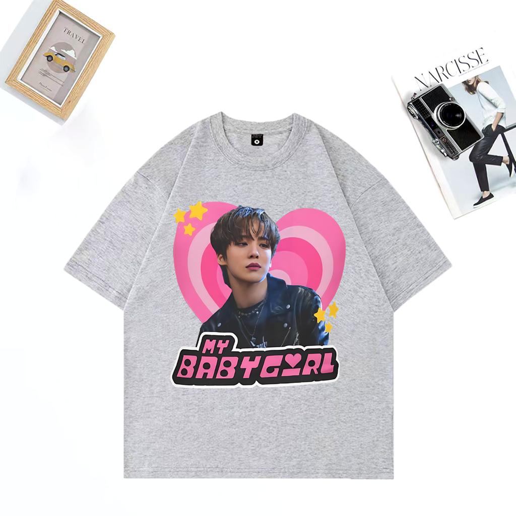 Ateez Yunho Youth Y2k Babygirl Graphics T Shirt Men Women Vintage 100% Cotton Short Sleeve T Shirt Unisex Casual Summer Tops