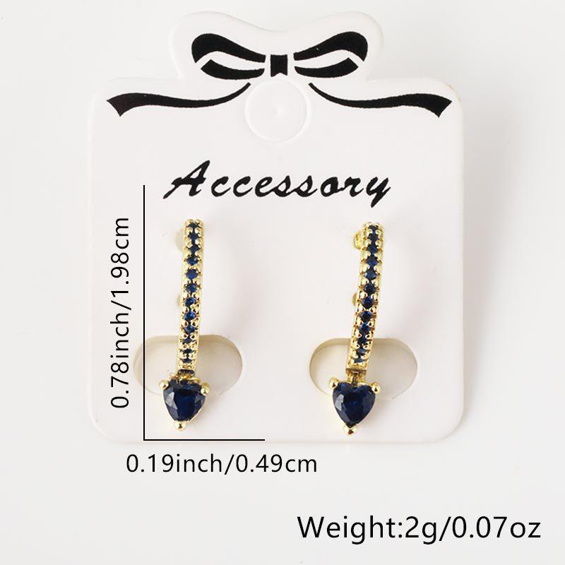 Damen Schmuck Kupfer Mikro Inlay Zirkon Ohrringe Mode Kreative Stecker Ohrringe mit Strass Accessoires