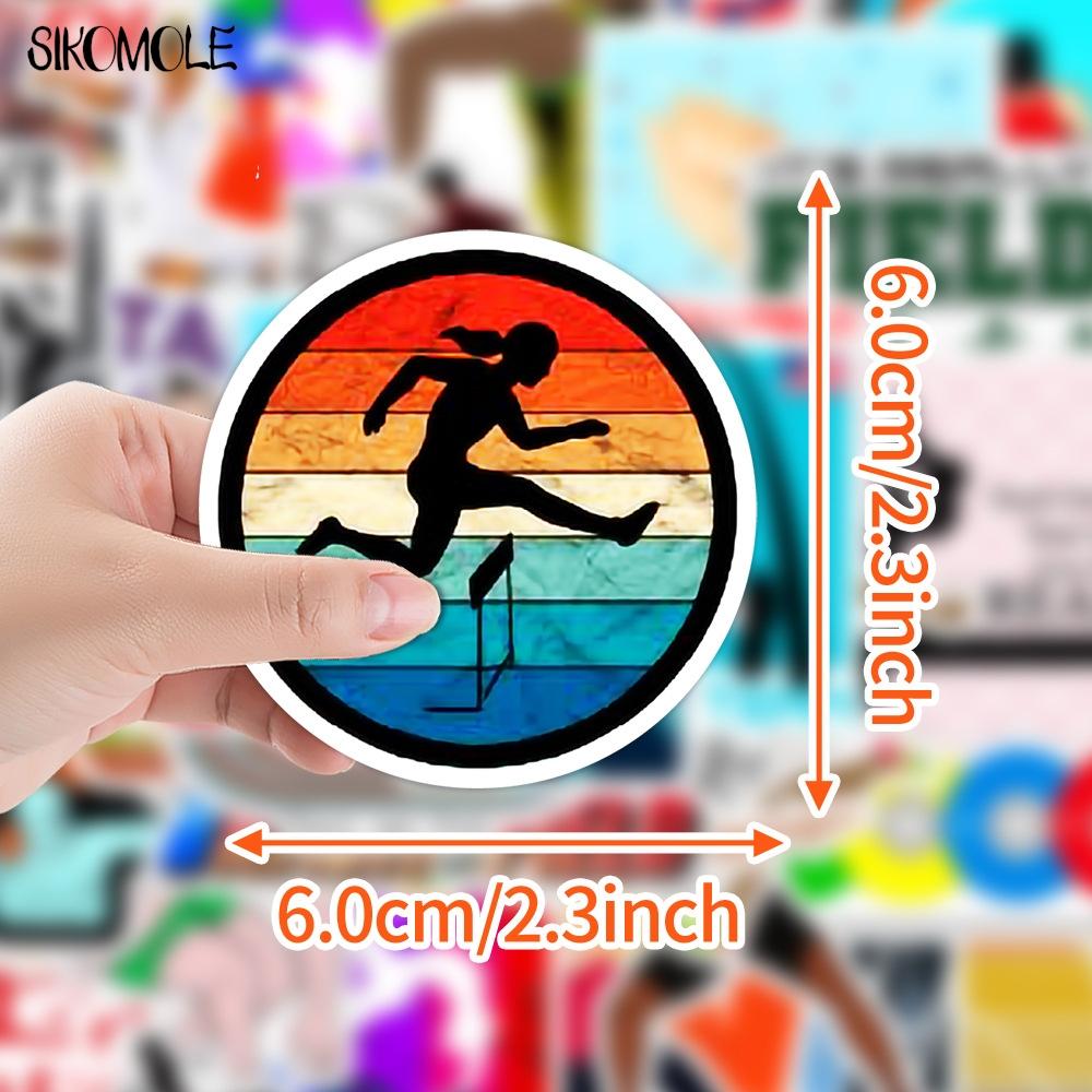 10 30 50PCS Cartoon Running Sports Stickers Aesthetic Art DIY Scrapbook Laptop Stationary Suitcase Decals Graffiti Sticker Toy