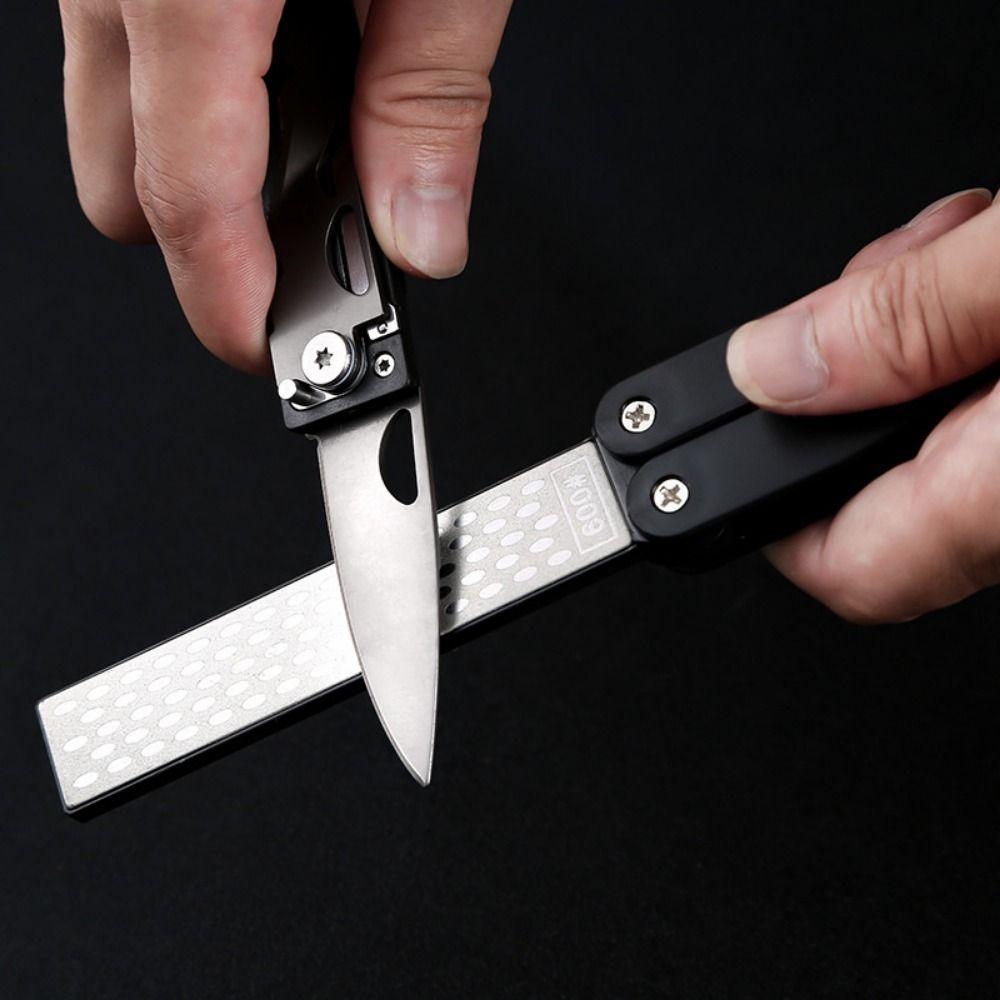 400/600 Grit Double Side Grindstone Pocket Size Grinding Tools Foldable Sharpener  Outdoor Tools