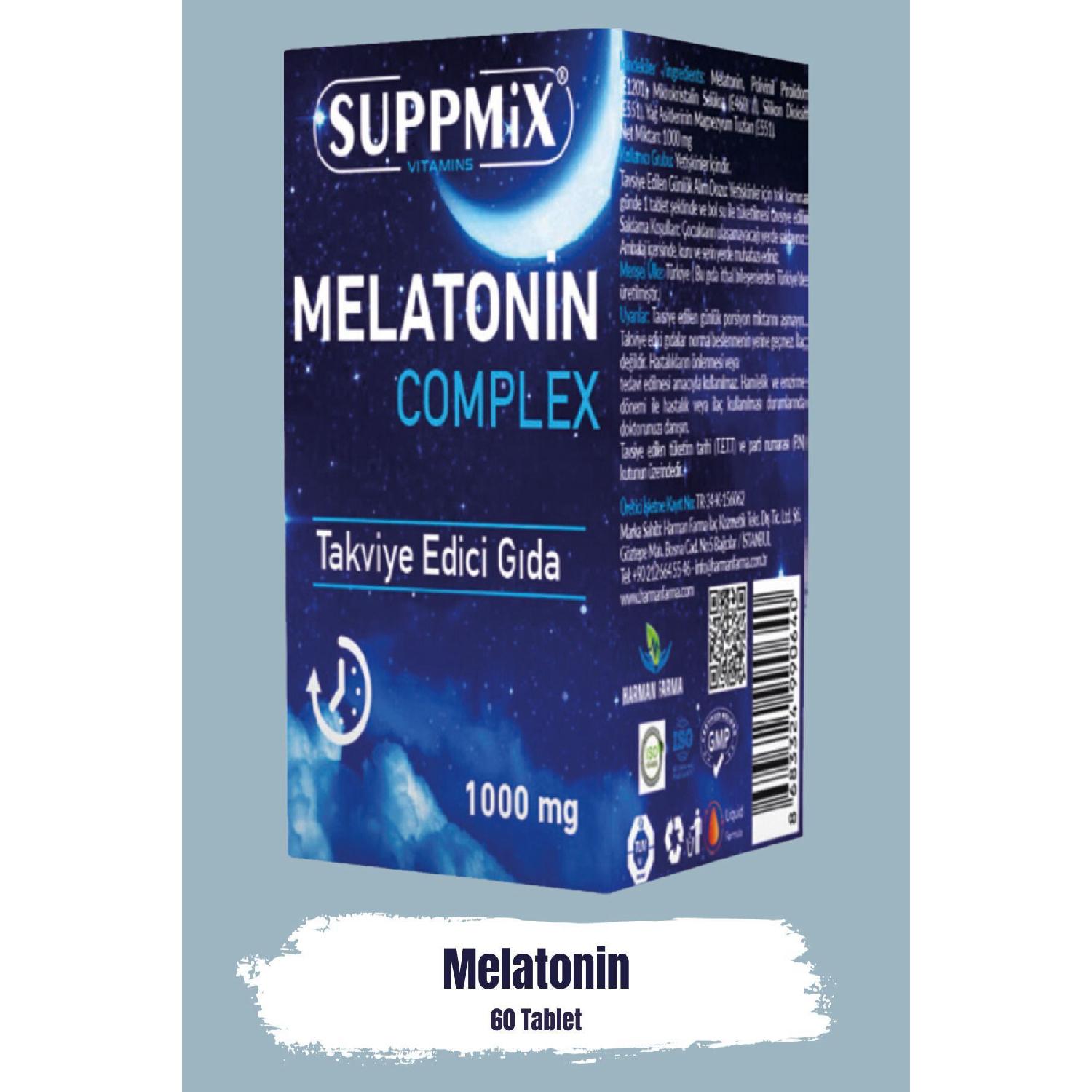 

3 Mg Melatonin Complex 60 Tablets (melatonin, Magnesium, Calcium, B6, L-theanine)