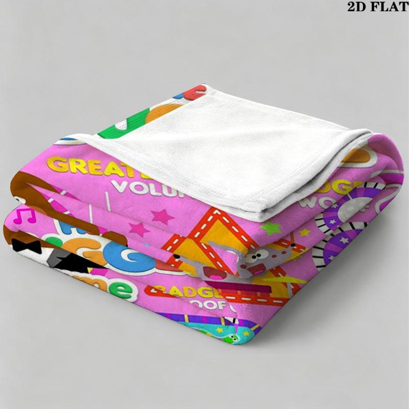 1PC Hey Duggee Custom Name Patterned Flannel Blanket Suitable For All Seasons for Home Decor Warmth and Comfort Gifts Holiday Present