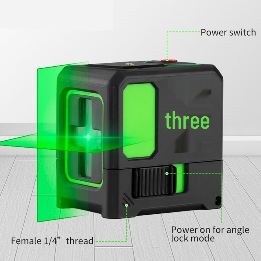 Compact Green Light Laser Level: 2-Line Auto Leveling Thin Line Projector